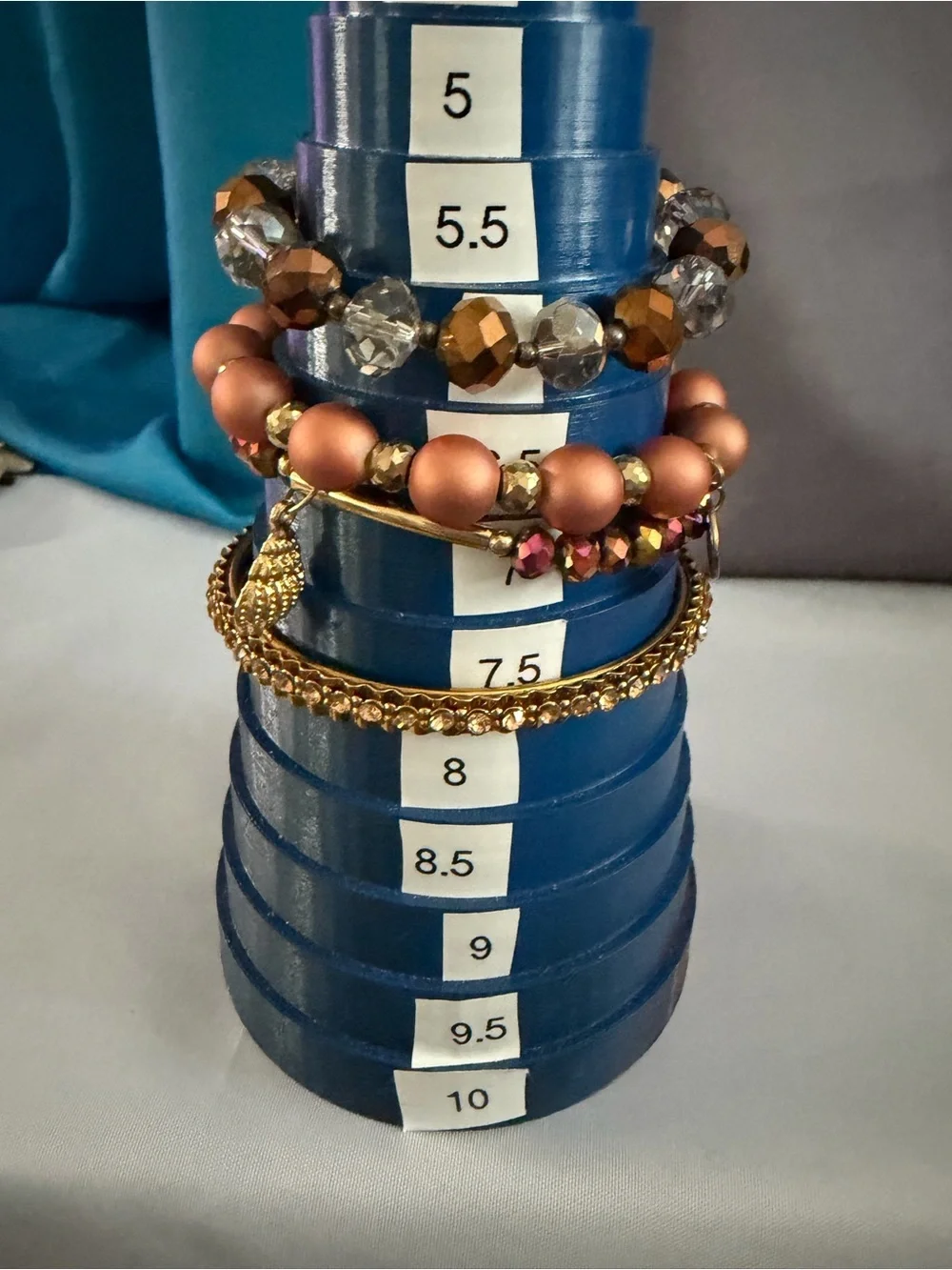 Gold-Tone & Copper Pearl Stretch Bracelet Set - Women's Fashion Jewelry